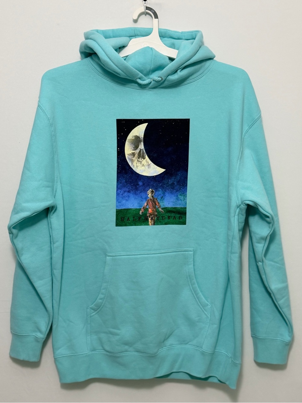 HWD Halfway Dead Moonshine Skull Crescent Moon Hoodie Large